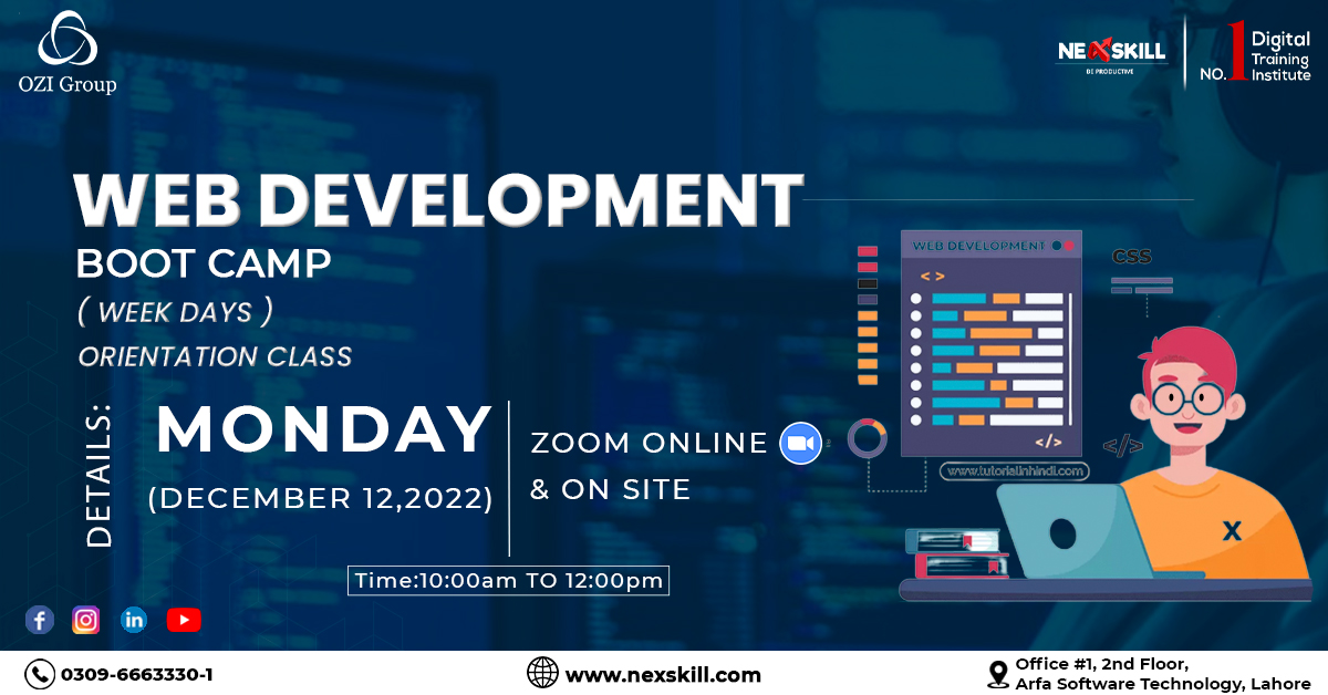 Web Development Program in Lahore by Nexskill