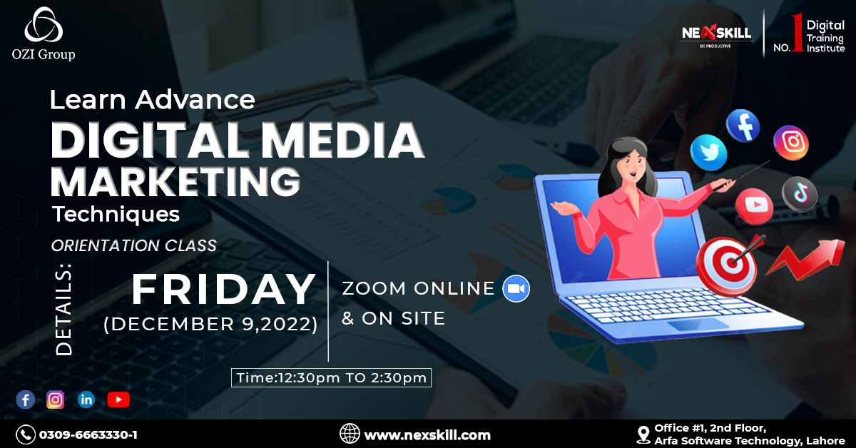 Digital Media Marketing Program In Lahore By NexSkill