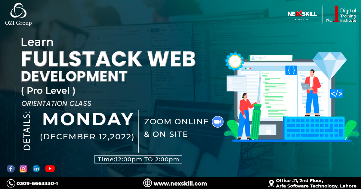 Full Stack Web Development Program in Lahore by NexSkill