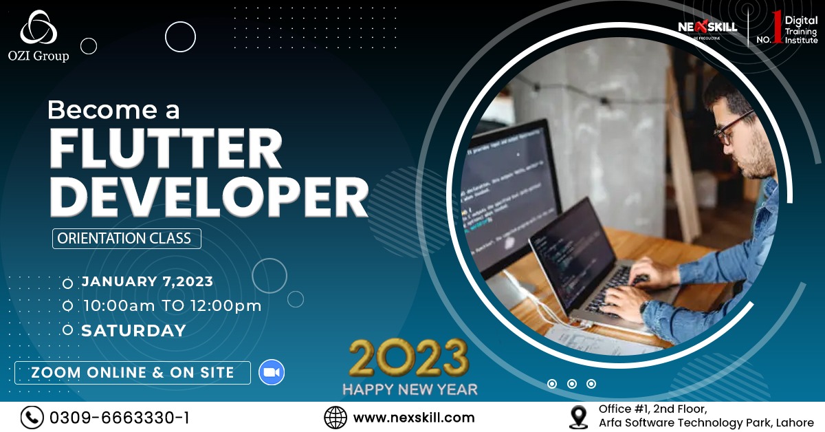 Flutter Dart Developer Program In Lahore By NexSkill