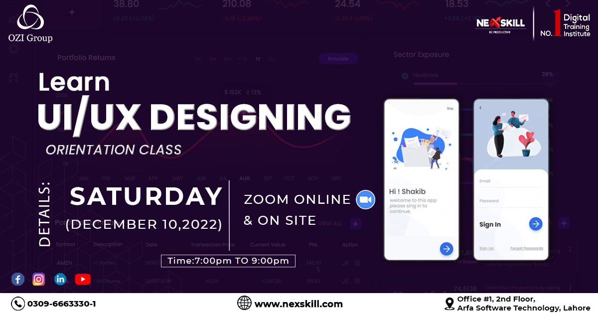 UI & UX Design Program in Lahore by NexSkill