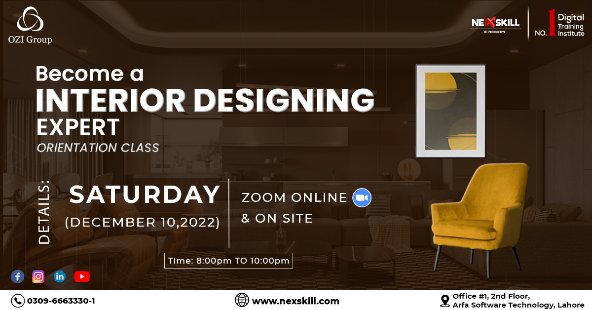 interior designing course in Lahore by nexskill